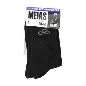 Medias Oly Tripack Caña Media Masc-193 Negro